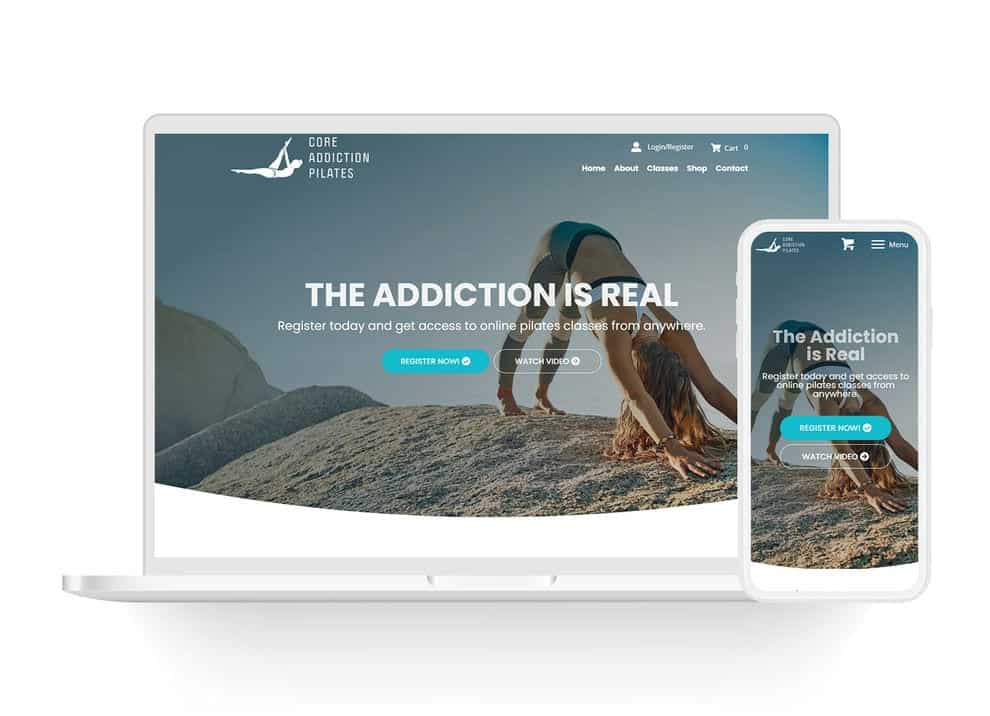 core addiction web design project