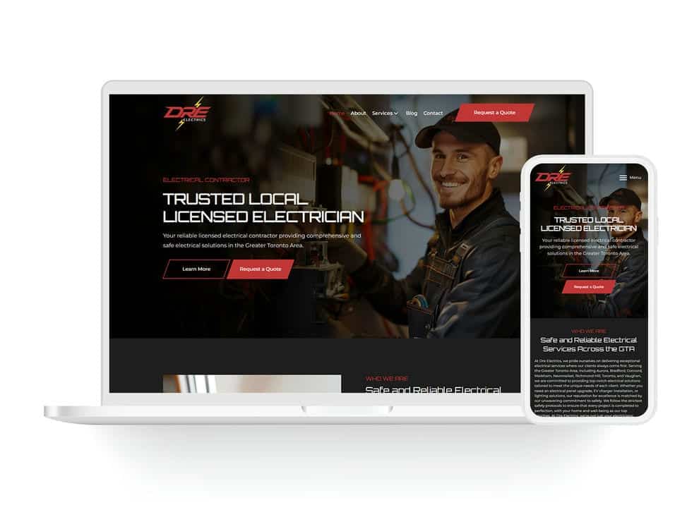 dre electrics web design project