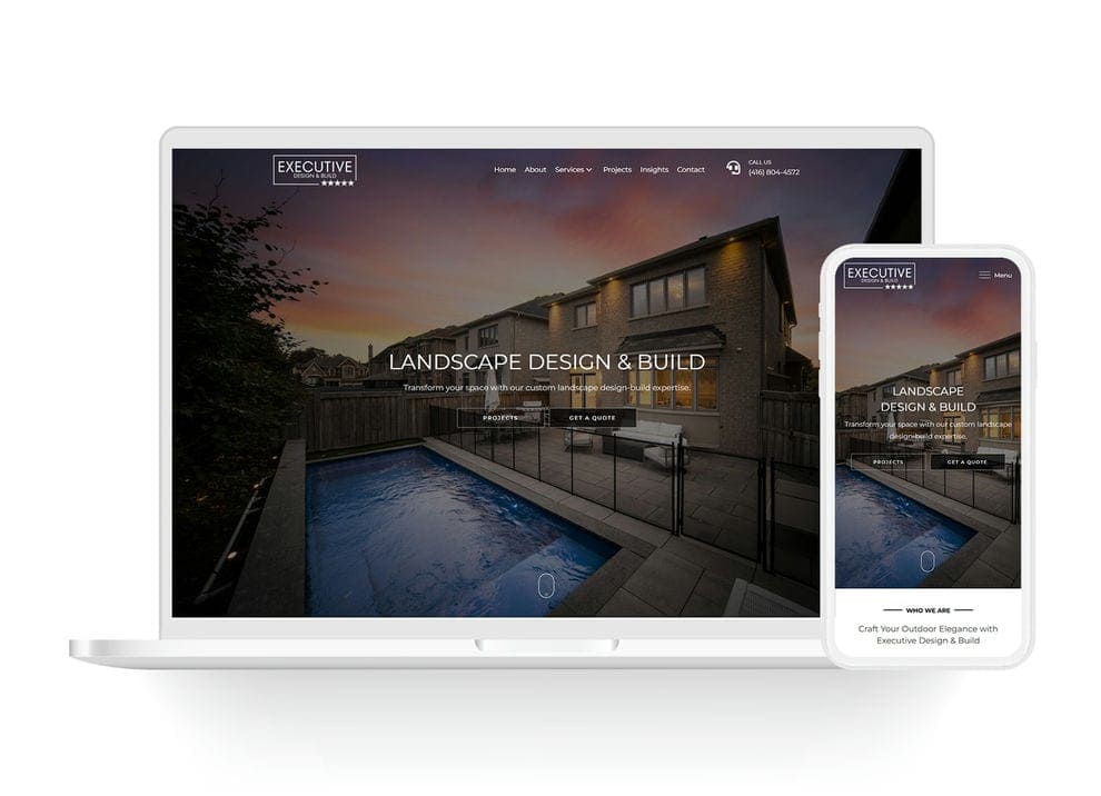 executive design build web design project