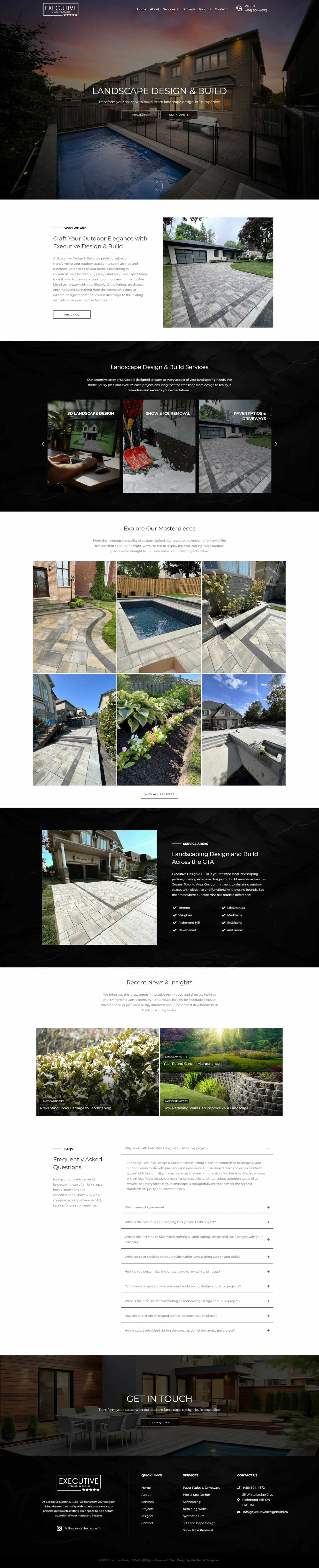 web design project for landscaping company in Richmond HIll