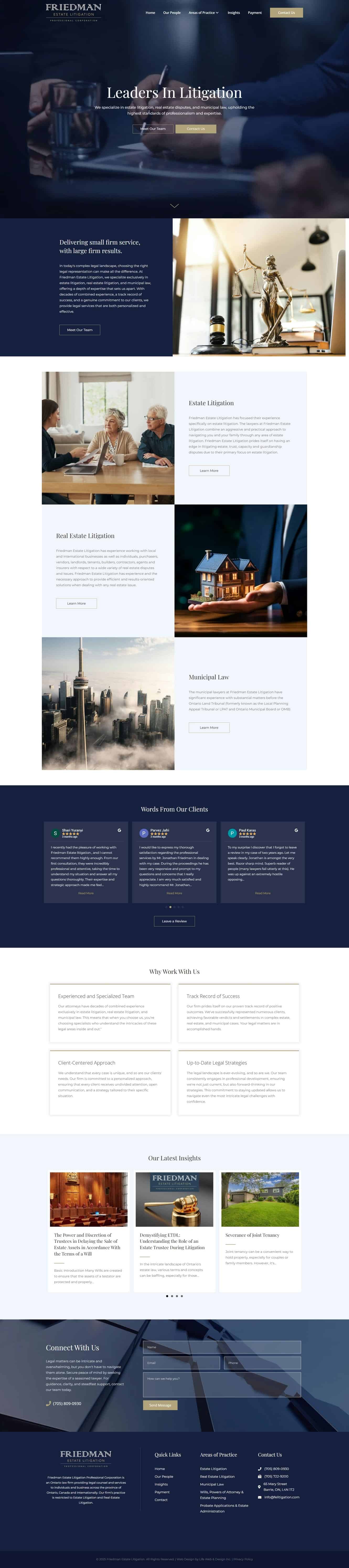 web design project for law firm in Barrie